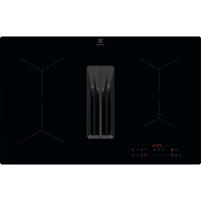 Electrolux KCC81410CK Autarkes Kochfeld mit integriertem Dunstabzug / 80cm / Induktion / Auto-Funktion / Abluft / Abluft oder Umluft