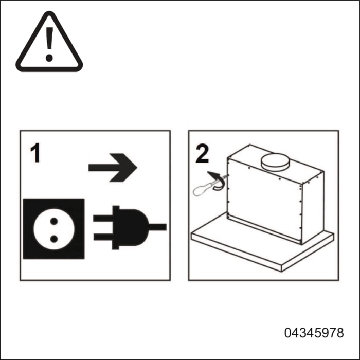 Ziehe vor der Wartung den Stecker des Geräts