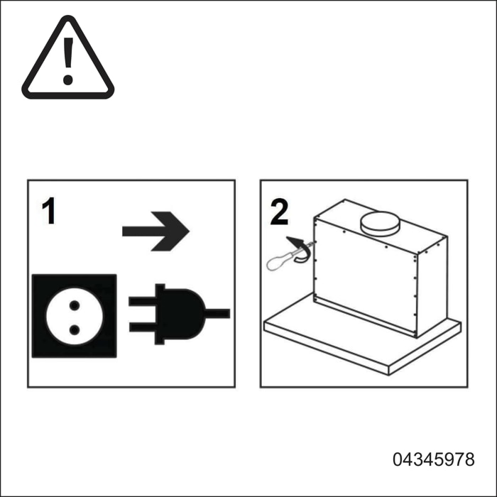 Ziehe vor der Wartung den Stecker des Geräts
